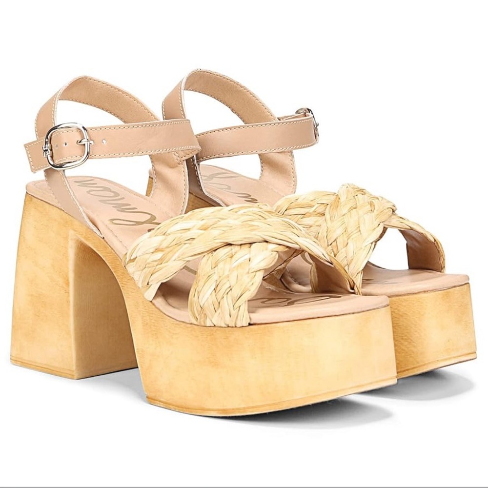 Sam Edelman Suzannah Platform Sandal Tan Multi brand new in box